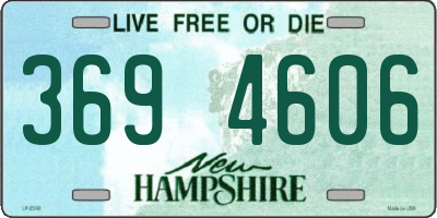 NH license plate 3694606