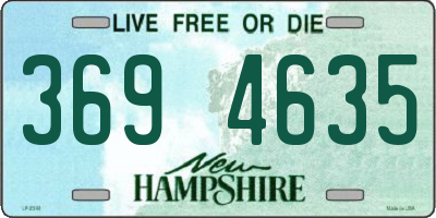 NH license plate 3694635
