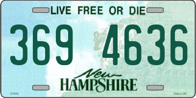NH license plate 3694636
