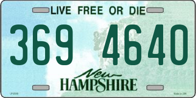 NH license plate 3694640