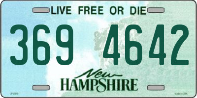 NH license plate 3694642