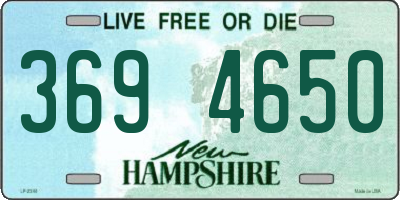 NH license plate 3694650