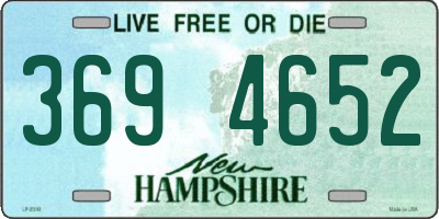 NH license plate 3694652