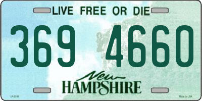 NH license plate 3694660