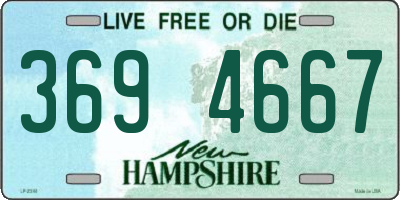 NH license plate 3694667