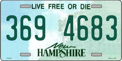 NH license plate 3694683