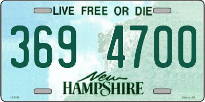NH license plate 3694700