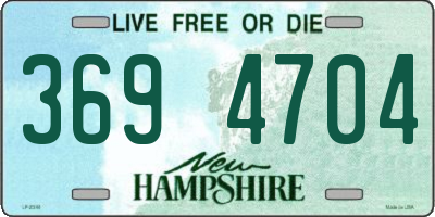 NH license plate 3694704