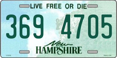 NH license plate 3694705