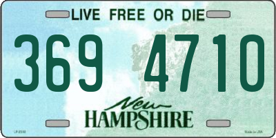 NH license plate 3694710
