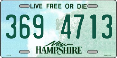 NH license plate 3694713
