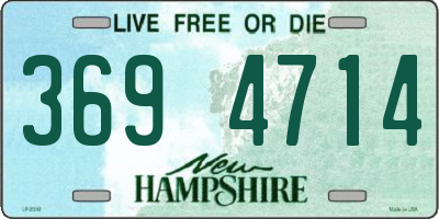 NH license plate 3694714