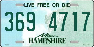 NH license plate 3694717