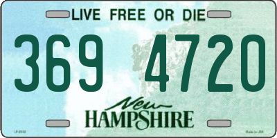 NH license plate 3694720