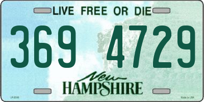 NH license plate 3694729