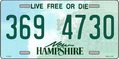 NH license plate 3694730