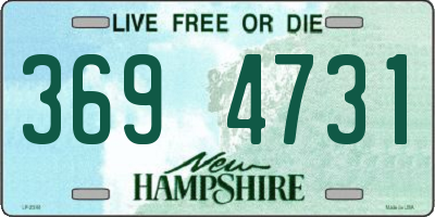 NH license plate 3694731