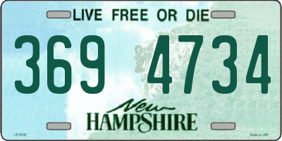 NH license plate 3694734
