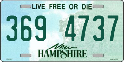 NH license plate 3694737