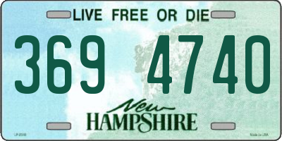 NH license plate 3694740