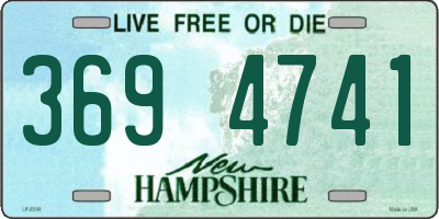 NH license plate 3694741