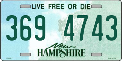 NH license plate 3694743