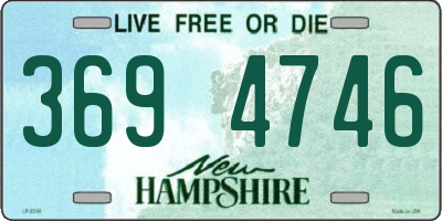 NH license plate 3694746