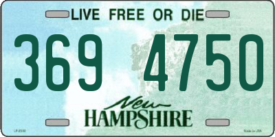 NH license plate 3694750