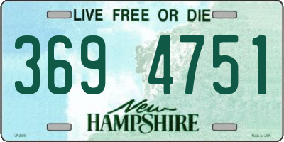 NH license plate 3694751