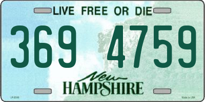 NH license plate 3694759