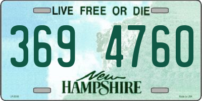 NH license plate 3694760