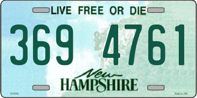 NH license plate 3694761