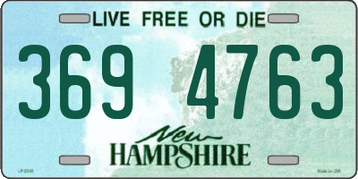NH license plate 3694763