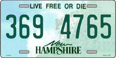 NH license plate 3694765