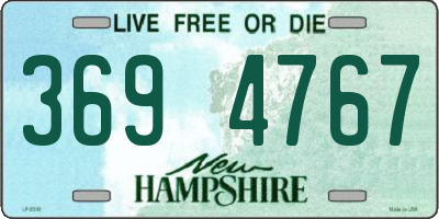 NH license plate 3694767