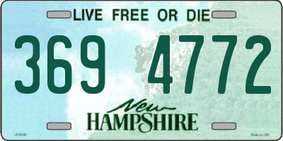 NH license plate 3694772