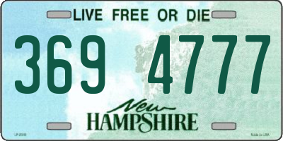 NH license plate 3694777