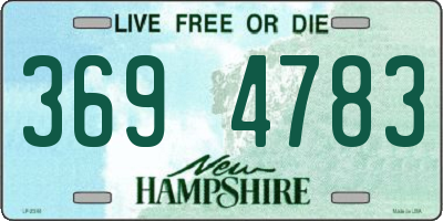 NH license plate 3694783