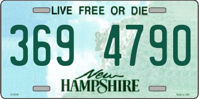 NH license plate 3694790