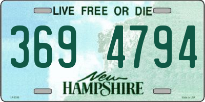 NH license plate 3694794