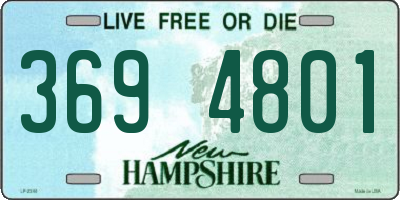 NH license plate 3694801
