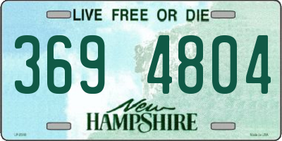 NH license plate 3694804