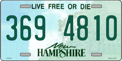 NH license plate 3694810