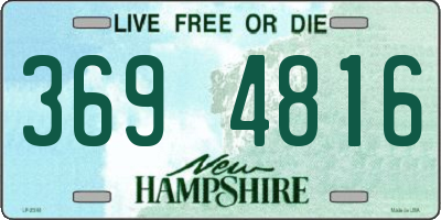 NH license plate 3694816