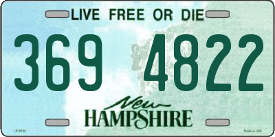 NH license plate 3694822
