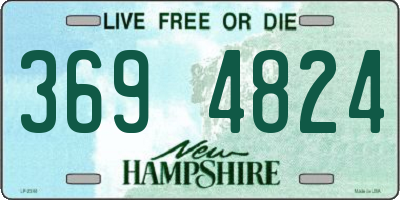 NH license plate 3694824