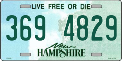 NH license plate 3694829