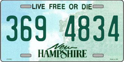 NH license plate 3694834