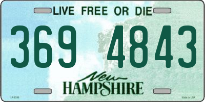 NH license plate 3694843