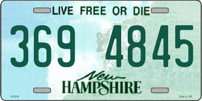 NH license plate 3694845